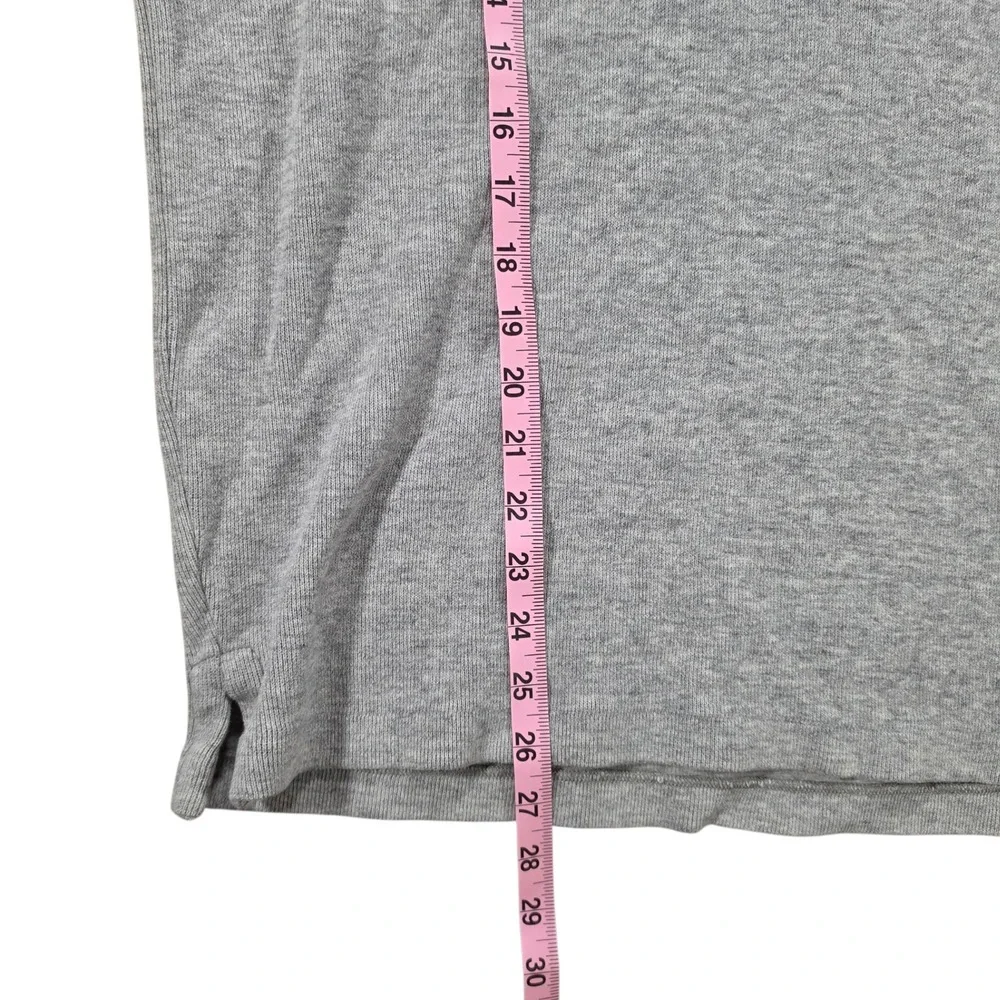 Polo Ralph Lauren Men Large Heather Grey 100 Cotton Quarter Zip Pullover Sweater